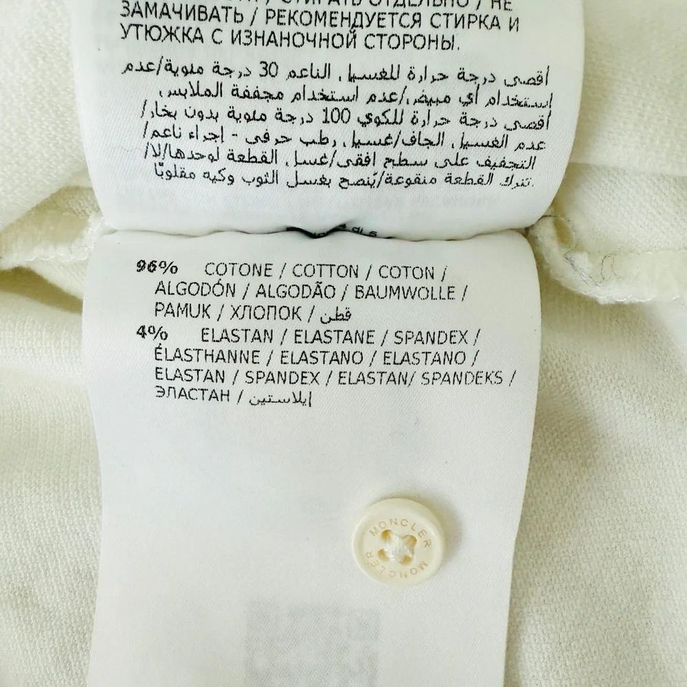 MONCLER White Long Sleeve Empire Waist Top Blouse Shirt Toddler Girl Preppy - Picture 9 of 9
